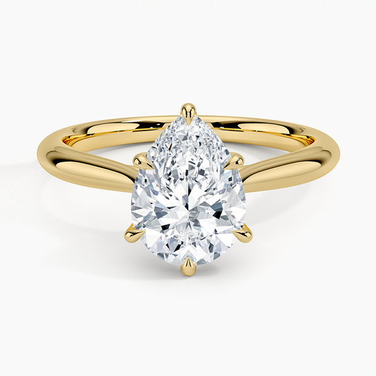 Catalina Solitaire Ring - Pear Center Stone