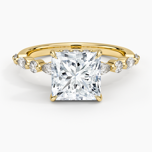 Versailles Hidden Halo Diamond Ring (2/5 ct. tw.) - Princess Cut Center Stone