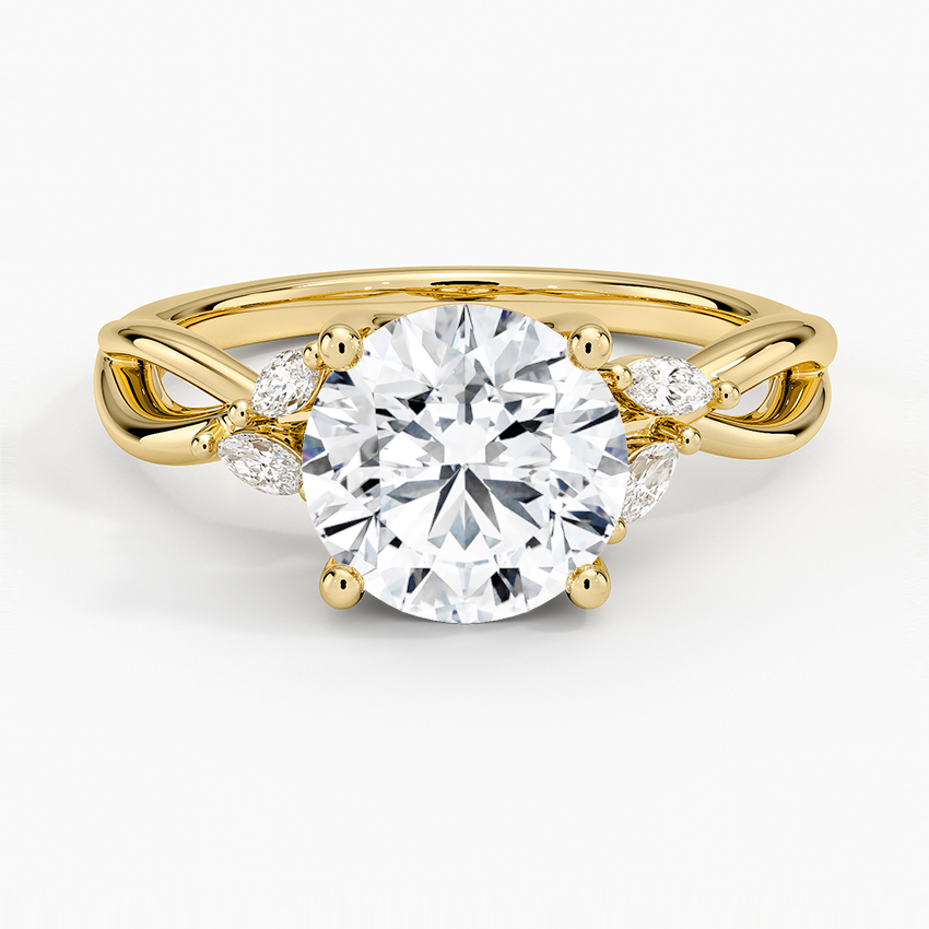 Willow Diamond Ring (1/8 ct. tw.) - Round Center Stone