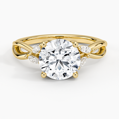Willow Diamond Ring (1/8 ct. tw.) - Round Center Stone