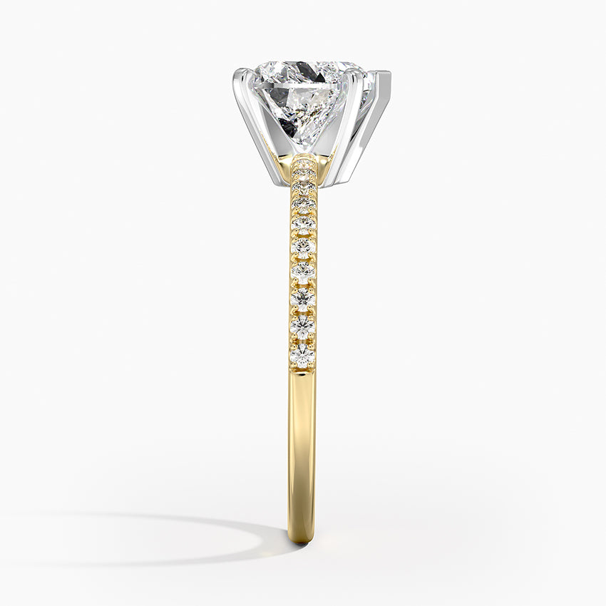 Ballad Half Coverage Diamond Ring (1/8 ct. tw.) - Heart Center Stone