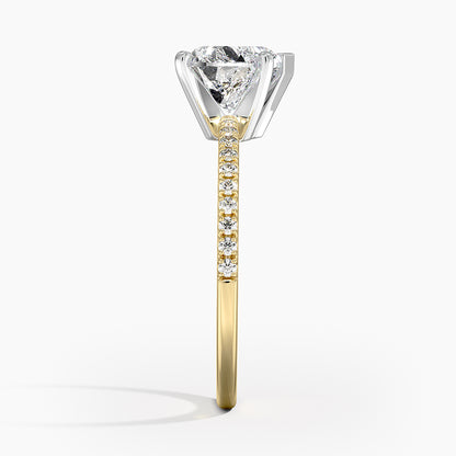 Ballad Half Coverage Diamond Ring (1/8 ct. tw.) - Heart Center Stone