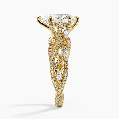 Grand Secret Garden Diamond Ring - Pear Center Stone