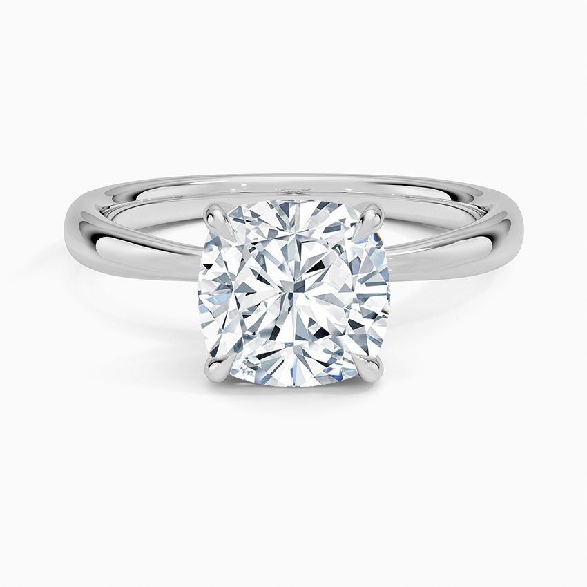 Freesia 2.7mm Solitaire Ring - Cushion Cut Center Stone