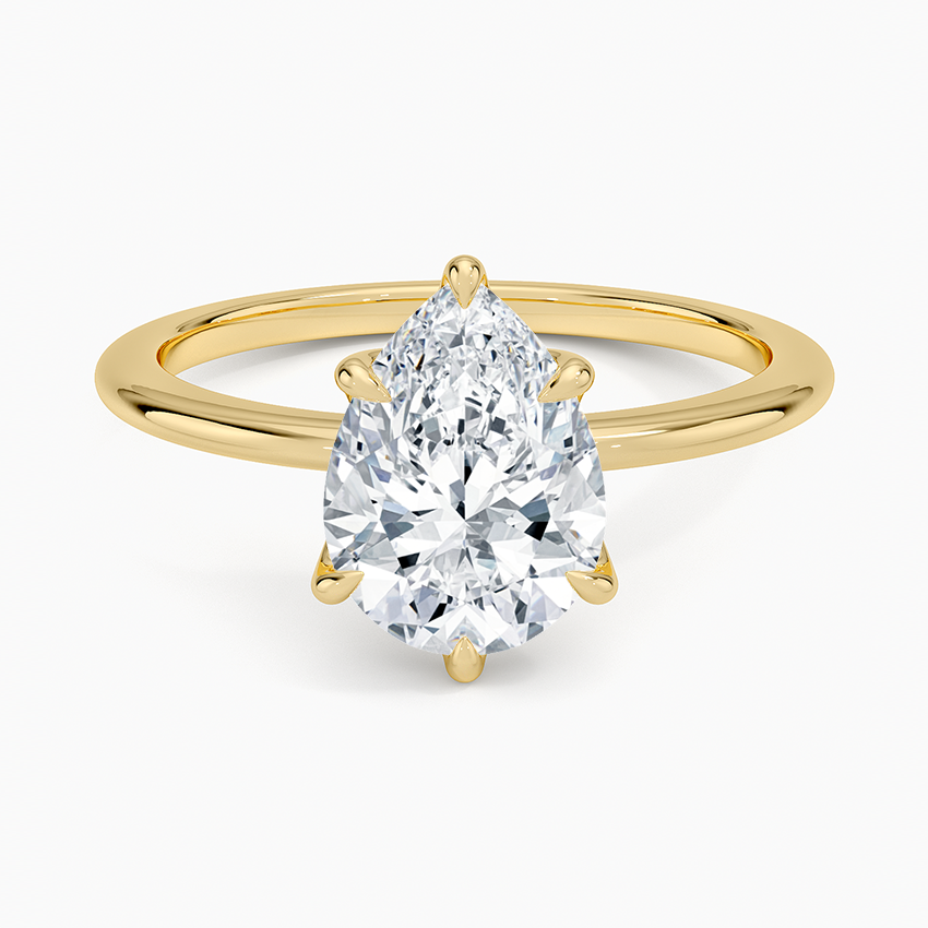 Petite Esme 1.5mm Ring - Pear Center Stone