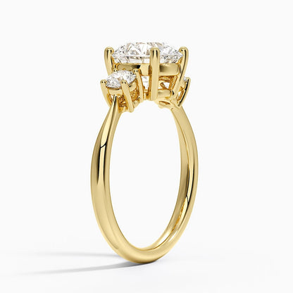 Selene Three Stone Diamond Ring (1/3 ct. tw.) - Round Center Stone