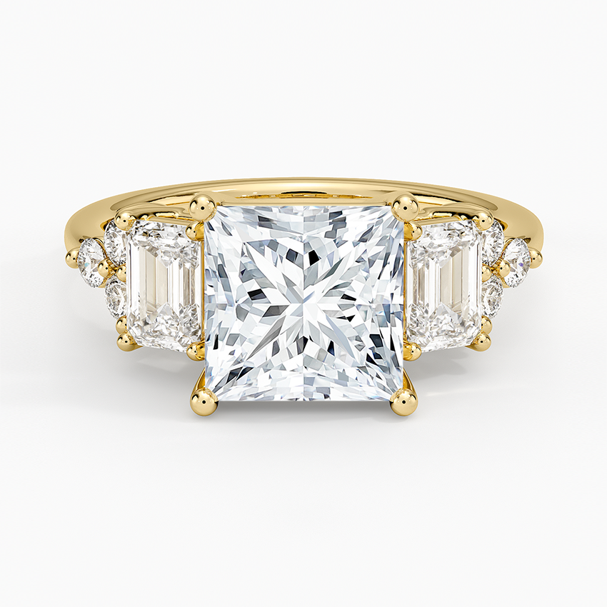 Sabine Cluster Diamond Ring (1 ct. tw.) - Princess Cut Center Stone