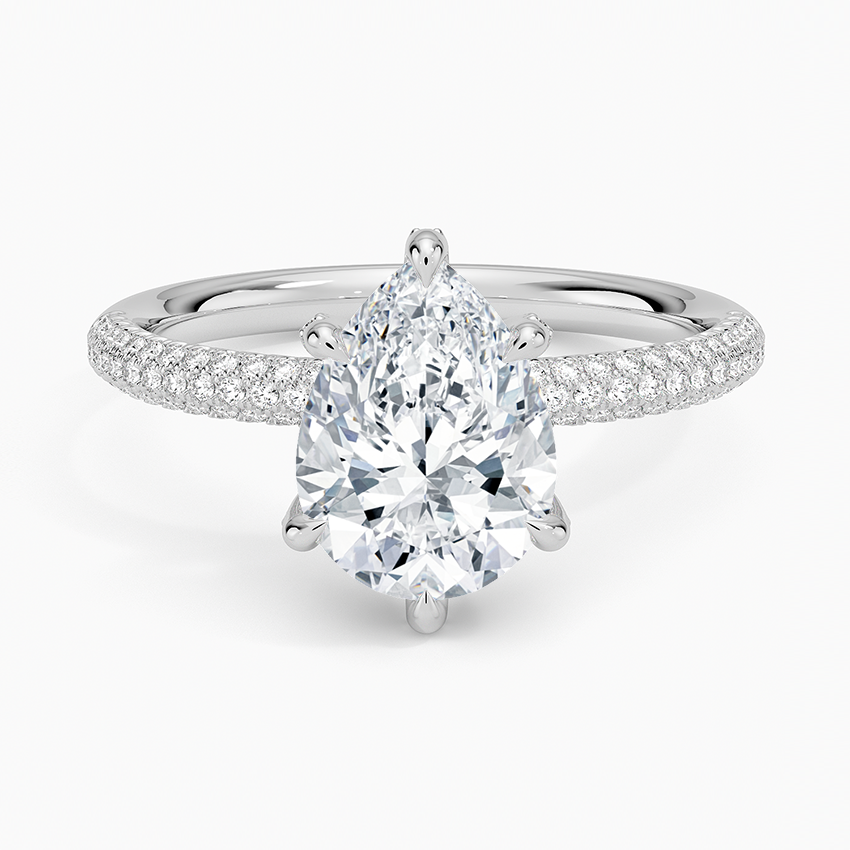 Valencia Diamond Ring (1/3 ct. tw.) - Pear Center Stone