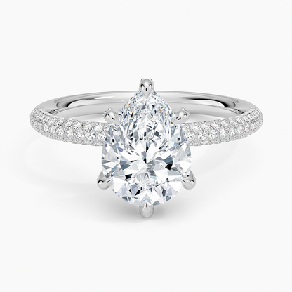 Valencia Diamond Ring (1/3 ct. tw.) - Pear Center Stone