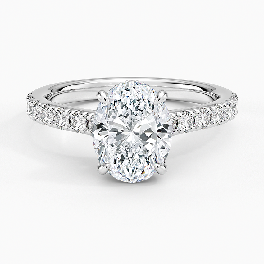 Grand Lissome Diamond Ring - Oval Center Stone