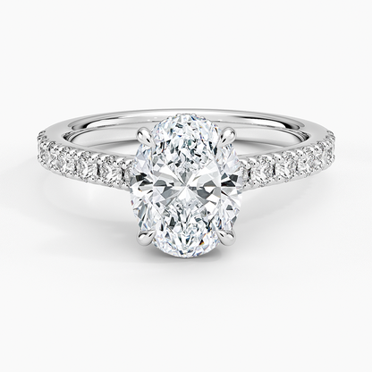 Grand Lissome Diamond Ring - Oval Center Stone