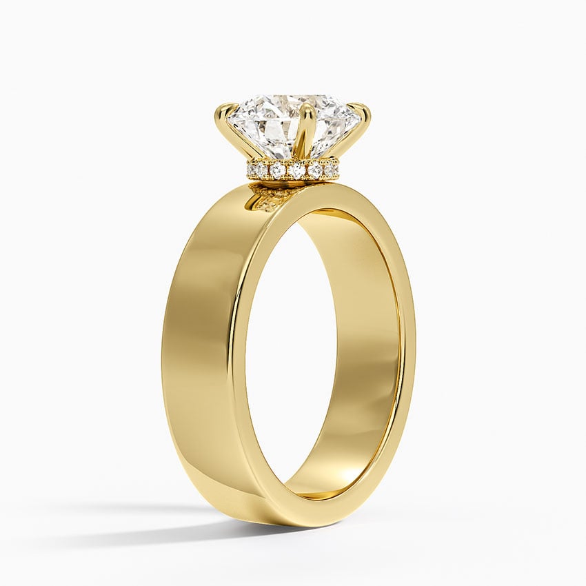 Alden Diamond Ring - Round Center Stone