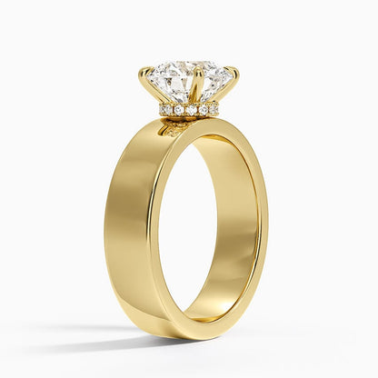 Alden Diamond Ring - Round Center Stone