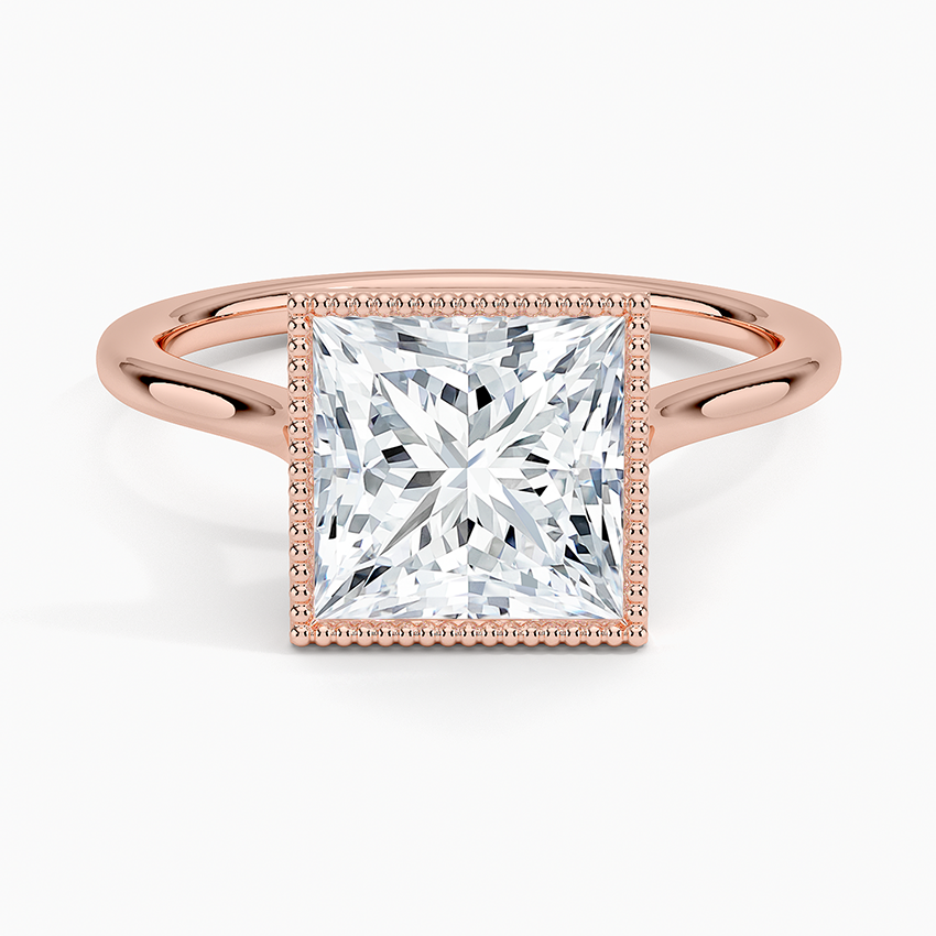 Margot Bezel Ring - Princess Cut Center Stone