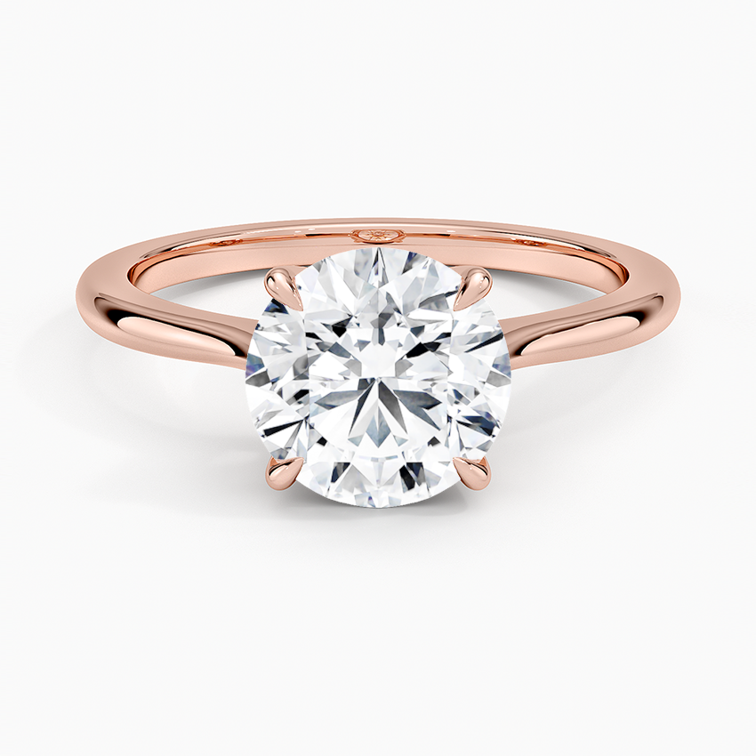 Elle Solitaire Ring - Round Center Stone