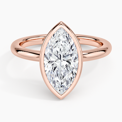 Julietta Bezel Solitaire Ring - Marquise Center Stone