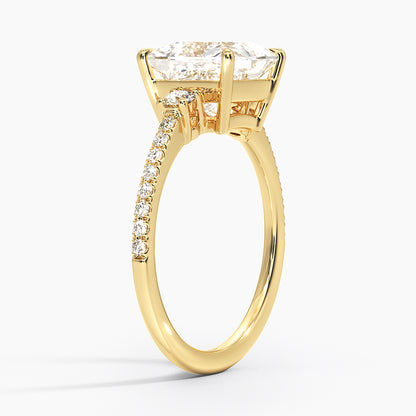 Lyra Three Stone Diamond Ring (1/4 ct. tw.) - Princess Cut Center Stone