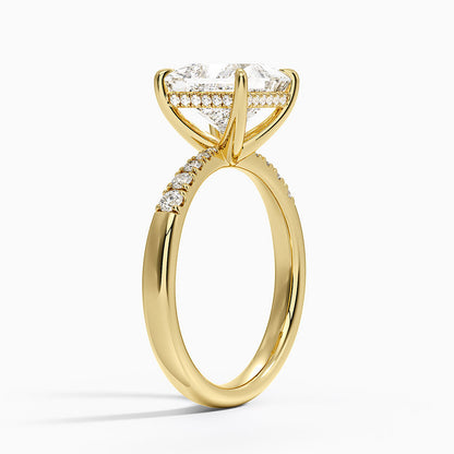 Bella Hidden Halo Diamond Ring (1/5 ct. tw.) - Princess Cut Center Stone