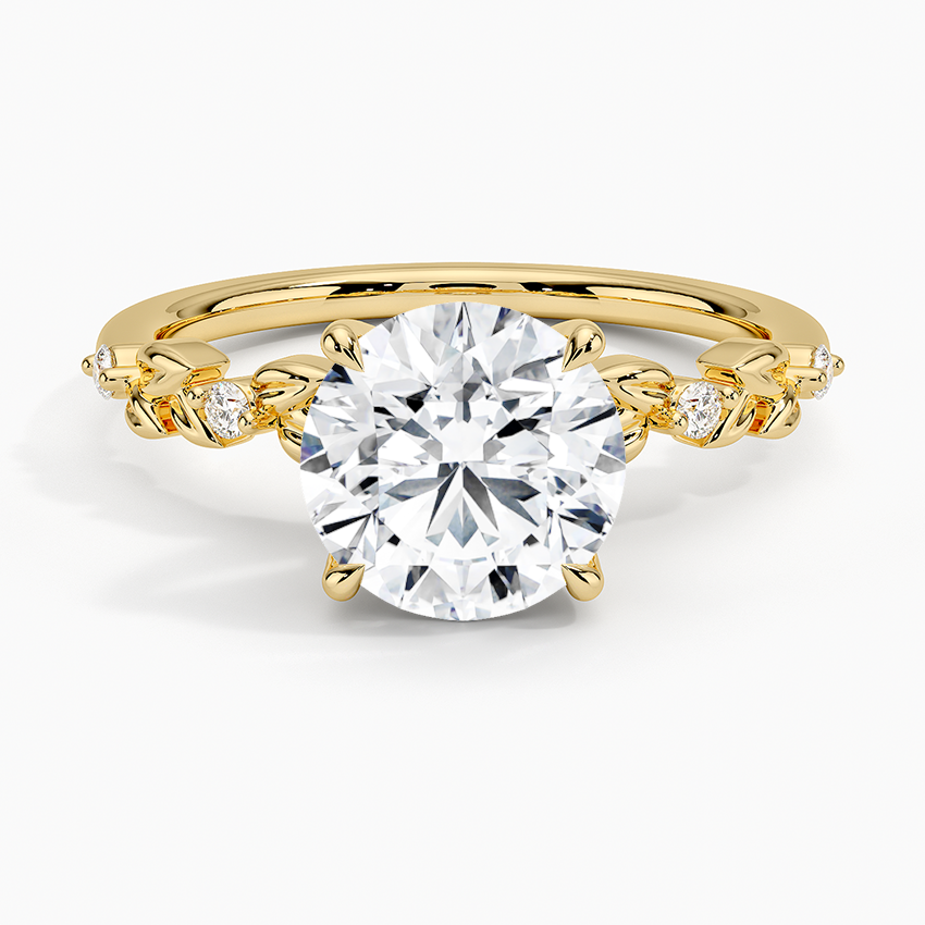 Briar Diamond Ring - Round Cut Center Stone
