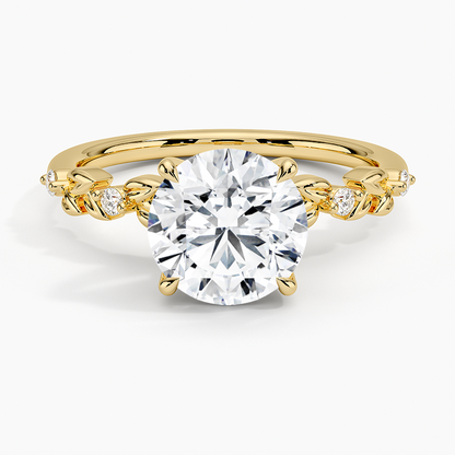 Briar Diamond Ring - Round Cut Center Stone