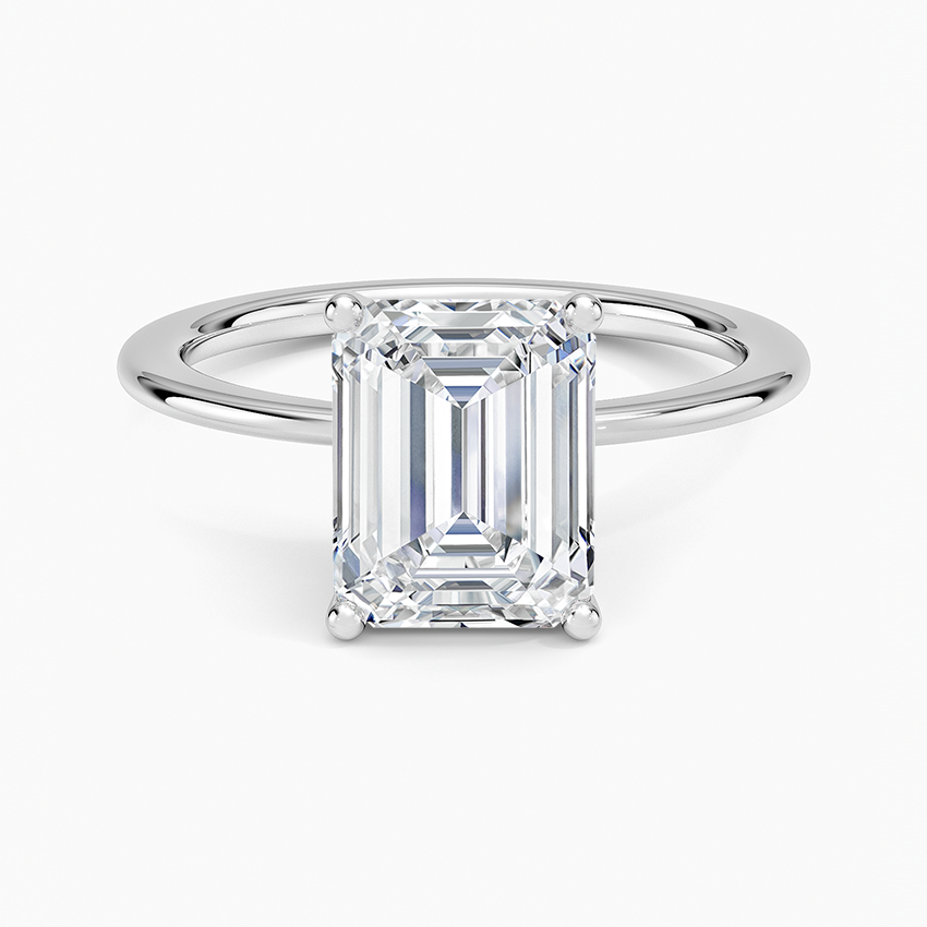 Aimee Solitaire Ring - Emerald Cut Center Stone