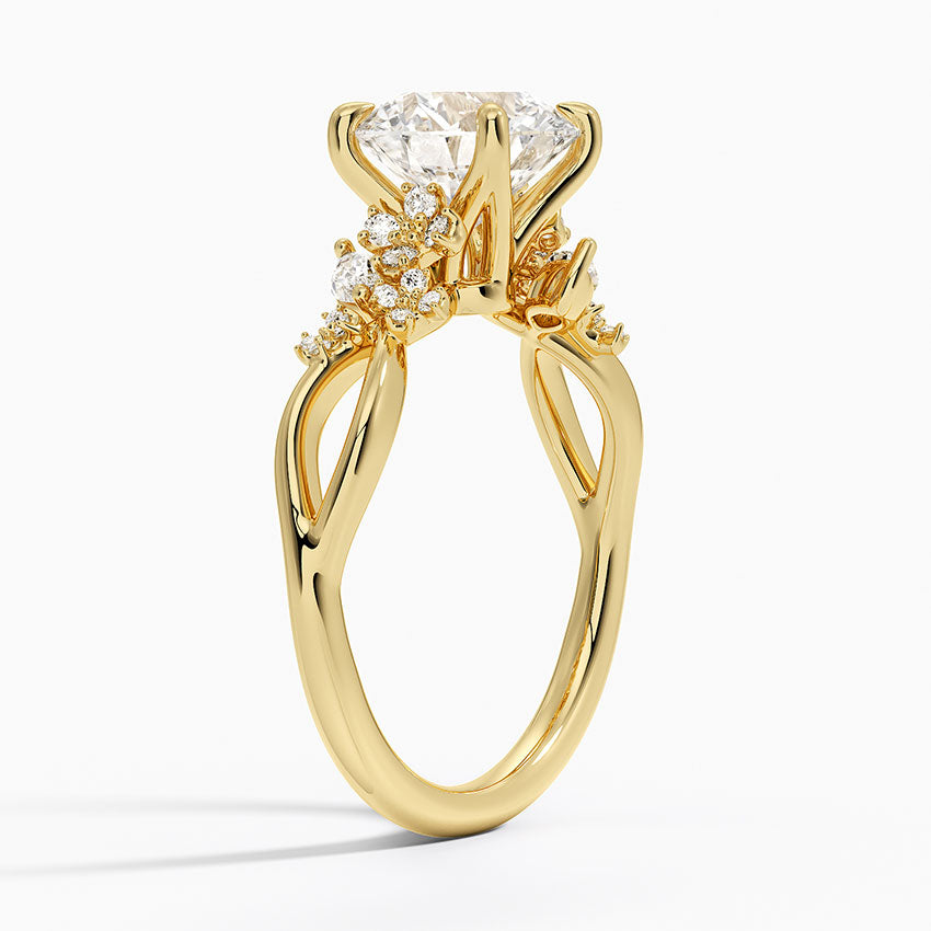 Summer Blossom Diamond Ring (1/4 ct. tw.) - Round Cut Center Stone