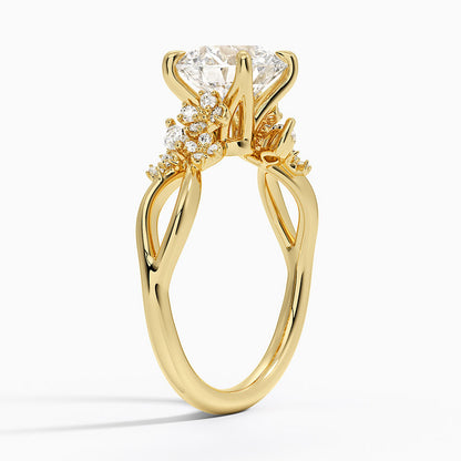 Summer Blossom Diamond Ring (1/4 ct. tw.) - Round Cut Center Stone