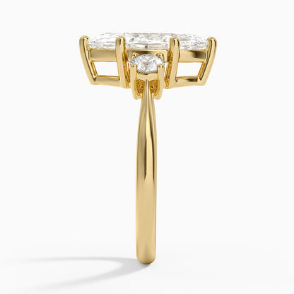 Selene Three Stone Diamond Ring (1/3 ct. tw.) - Marquise Center Stone