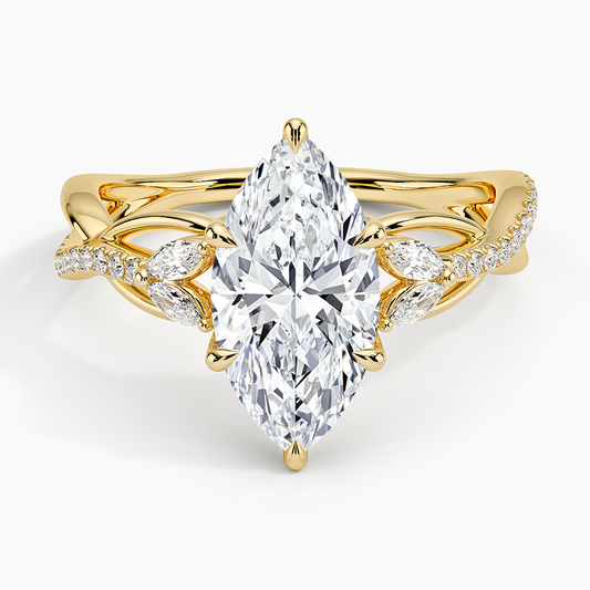 Garland Diamond Ring - Marquise Cut Center Stone