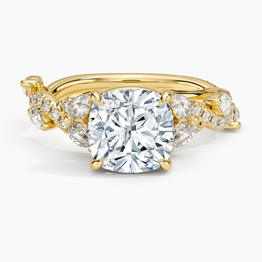 Vintage Secret Garden Diamond Ring (2/3 ct. tw.) - Cushion Cut Center Stone