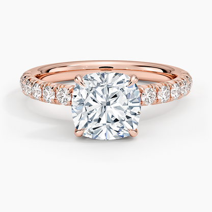 Luxe Amelie Diamond Ring (3/8 ct. tw.) - Cushion Cut Center Stone