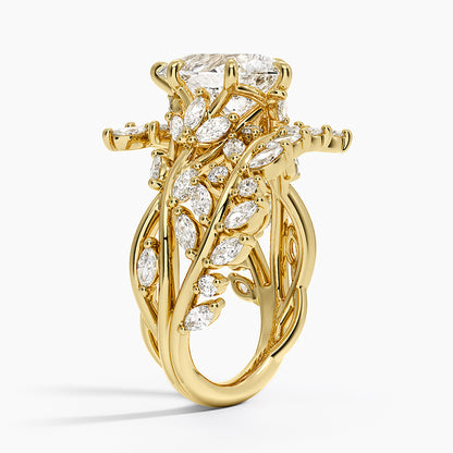 Secret Garden Wrap Diamond Ring - Pear Center Stone