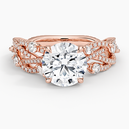 Grand Secret Garden Diamond Ring - Round Center Stone
