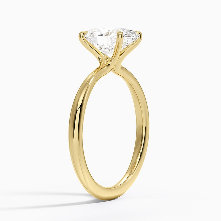 Freesia 2mm Solitaire Ring - Oval Center Stone