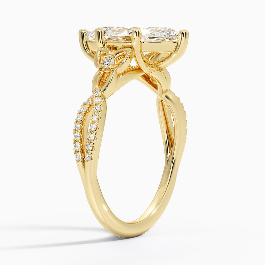 Luxe Celtic Love Knot Diamond Ring - Marquise Cut Center Stone