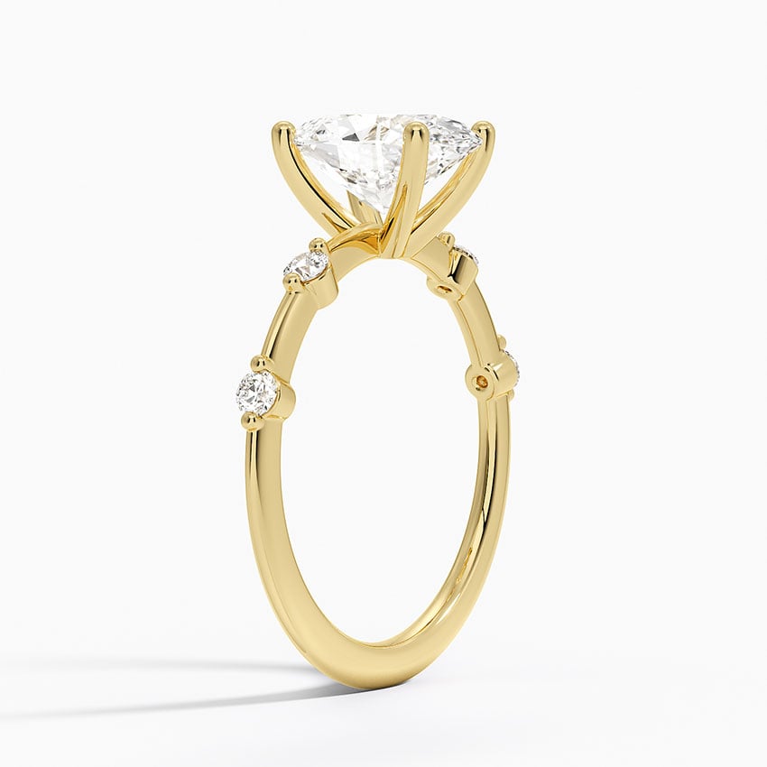 Aimee 1.4mm Diamond Ring - Oval Center Stone