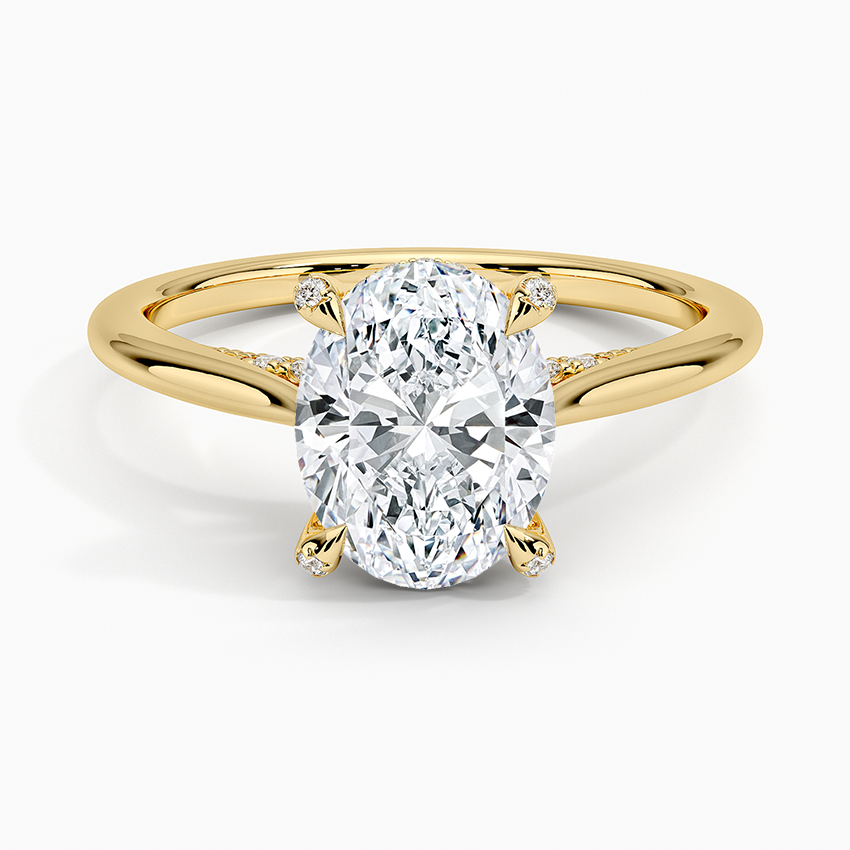 Adorned Dawn Diamond Ring - Oval Cut Center Stone