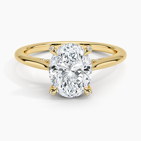 Adorned Dawn Diamond Ring - Oval Cut Center Stone
