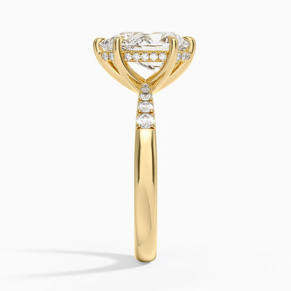 Bella Hidden Halo Diamond Ring (1/5 ct. tw.) - Pear Center Stone