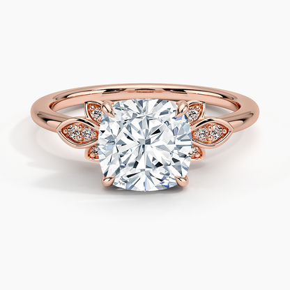 Fiore Diamond Ring - Cushion Cut Center Stone