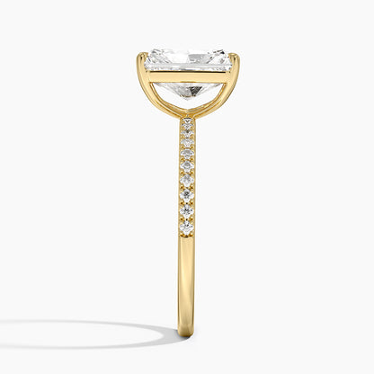 Perfect Fit Half Coverage Diamond Ring - Radiant Cut Center Stone