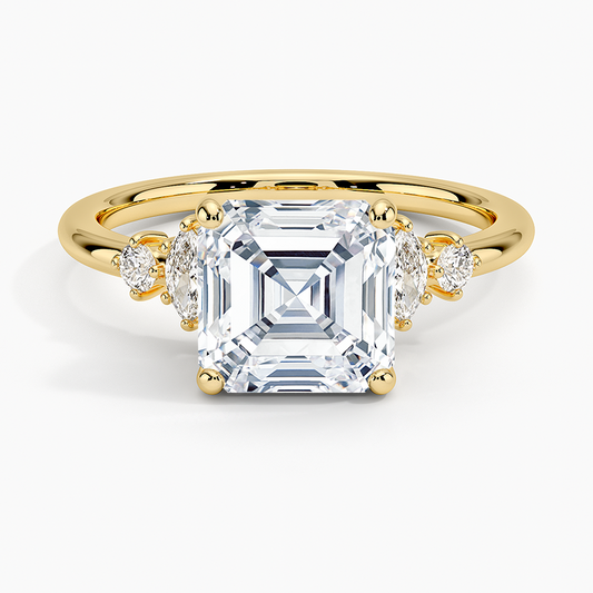 Miroir Diamond Ring - Asscher Cut Center Stone
