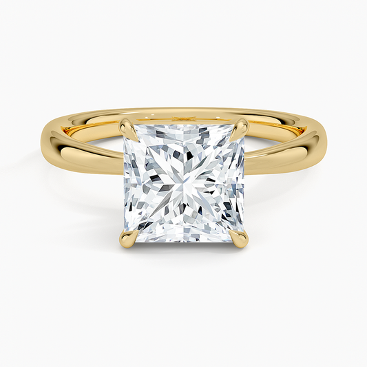Freesia 2.7mm Solitaire Ring - Princess Cut Center Stone