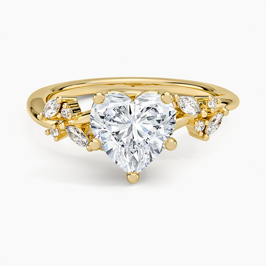 Arden Diamond Ring (1/6 ct. tw.) - Heart Center Stone