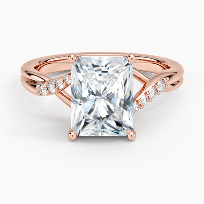 Chamise Diamond Ring (1/15 ct. tw.) - Radiant Cut Center Stone