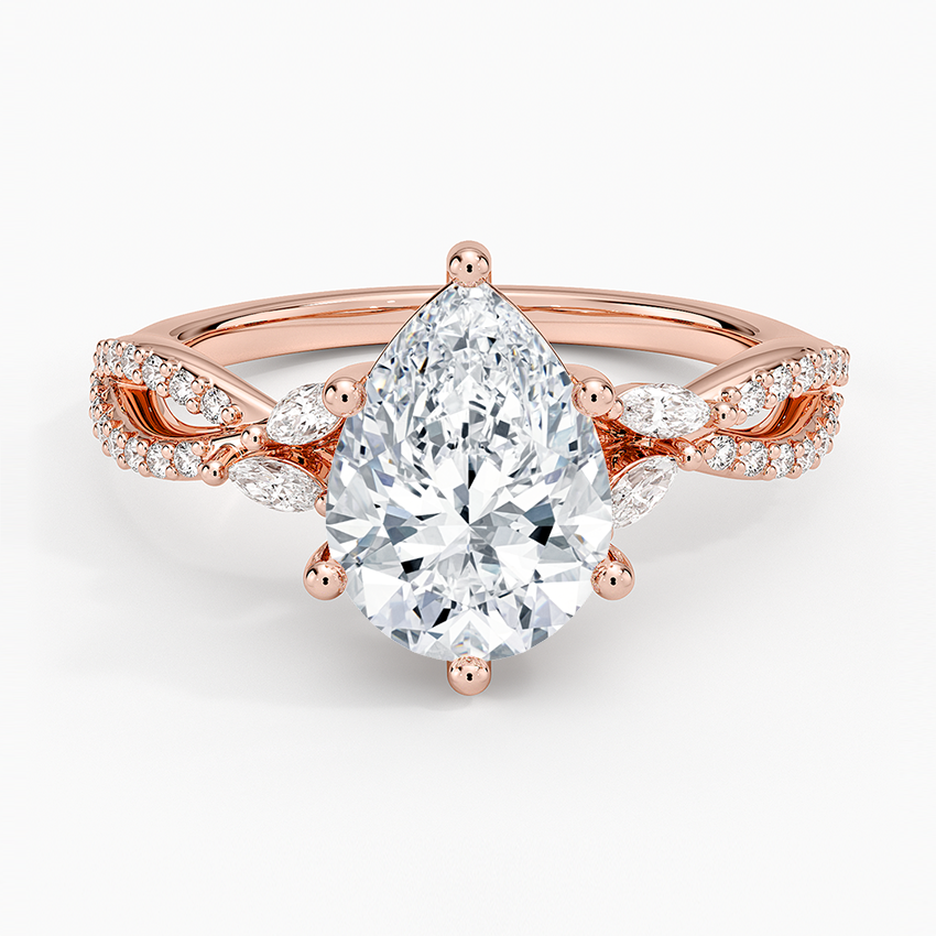 Luxe Willow Diamond Ring (1/4 ct. tw.) - Pear Center Stone