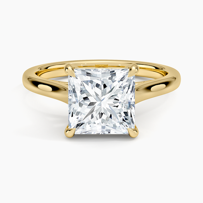 2mm Provence Solitaire Ring - Princess Cut Center Stone