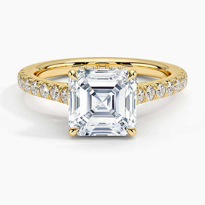Chantal Diamond Ring - Asscher Cut Center Stone