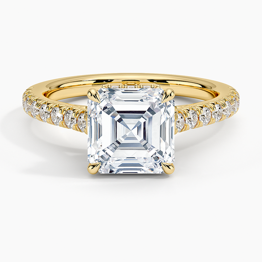 Chantal Diamond Ring - Asscher Cut Center Stone