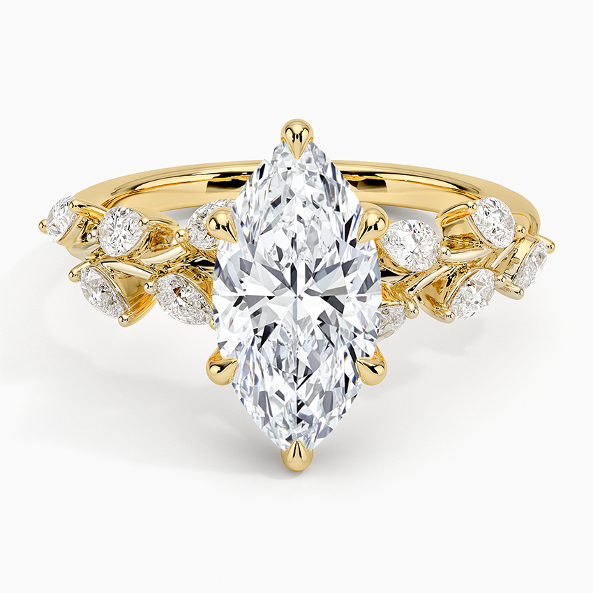 Amaranta Diamond Ring (1/2 ct. tw.) - Marquise Cut Center Stone